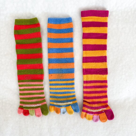 LOT of Little Miss Matched Girls Crazy Socks - 4 Sets of 3 Socks - Multicolor - Picture 2 of 8